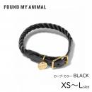 【FOUND MY ANIMAL ファウンドマイアニマル】ロープ・カラーブラック【 首輪 犬 & 猫 】
