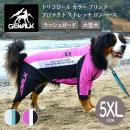 【GEWALK ジウォーク】【2025年モデル】トリコロール カラー プリント プロテクト ストレッチ ロンパース 5XLサイズ 大型犬  ラッシュガード ドッグウェア【お取り寄せ】