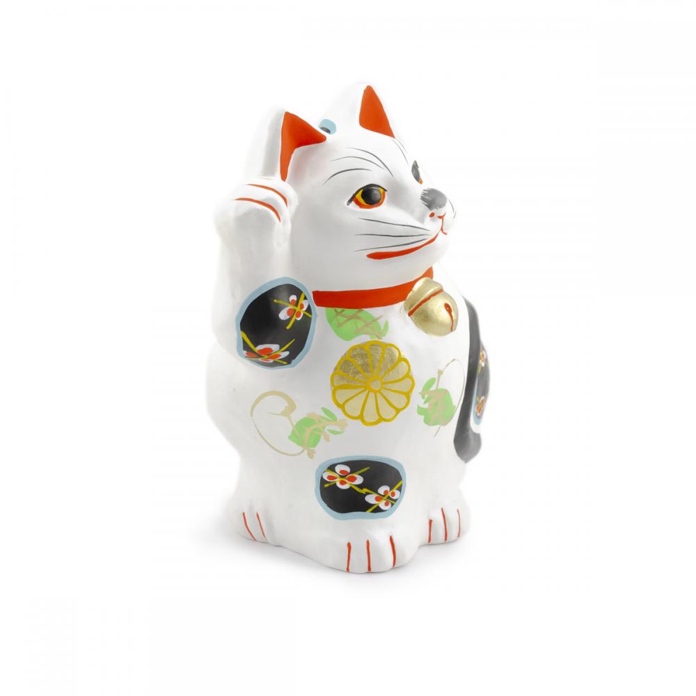 堤人形 つつみのおひなっこや - 招き猫 横(特大)　和のインテリア 土人形 伝統的工芸品