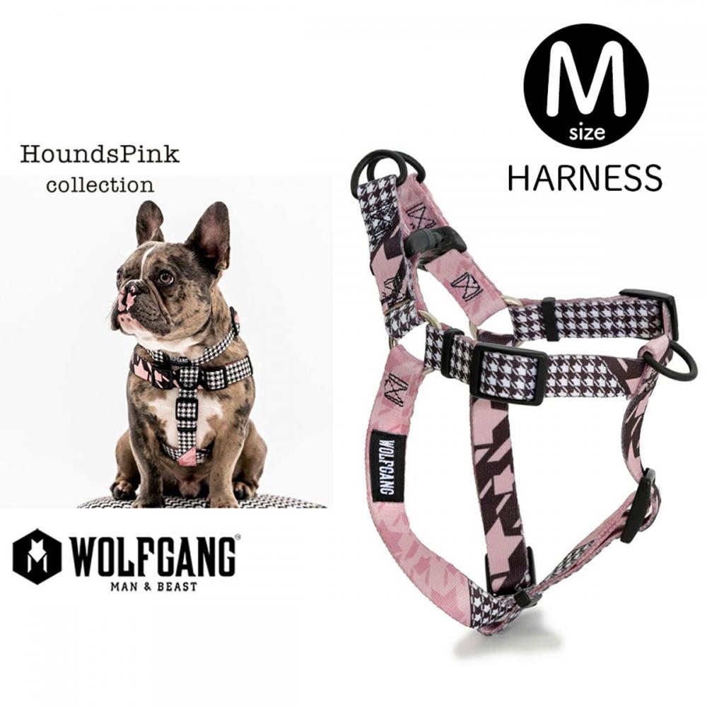 ハーネス ウルフギャング WOLFGANG HoundsPink HARNESS ( M size 胴囲:40～61cm ) WOLFGANG MAN  & BEAST【クロネコゆうパケット対応】 / STARRY - クラフト・ホーム・ペットグッズのセレクトショップ