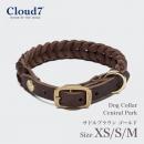 首輪 犬用 革 Cloud7 クラウド7 カラー セントラルパーク サドルブラウン ゴールド XS/S/Mサイズ Dog Collar Central Park Saddle Brown Gold