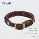 首輪 犬用 革 Cloud7 クラウド7 カラー セントラルパーク サドルブラウン ゴールド Lサイズ Dog Collar Central Park Saddle Brown Gold