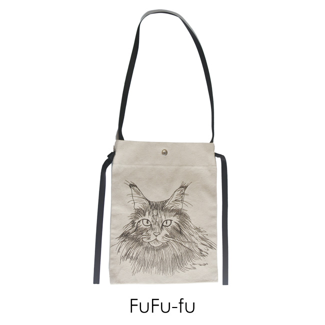 猫刺繍キャンバストートバッグ Furbaby デコラミュウ decorameow 【ホーム】