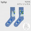 【YUYA / YUYA×bpbp】SOCKS SWAN スワン ソックス 日本製 靴下 かわいい おしゃれ 鳥 ユニセックス ギフト 誕生日【定形外郵便発送】