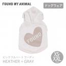 【FOUND MY ANIMAL ファウンドマイアニマル】ビックフルハート フーディ HEATHER + GRAY ヘザー+グレー XS S M L XL XXLサイズ【ネコポス対応】