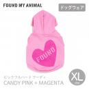 【FOUND MY ANIMAL ファウンドマイアニマル】ビックフルハート フーディ CANDY PINK + MAGENTA キャンディピンク+マゼンダ XL サイズ【ネコポス対応】