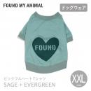 【FOUND MY ANIMAL ファウンドマイアニマル】ビックフルハートTシャツ SAGE + EVERGREEN セージ+エバーグリーン XS S M L XL XXL サイズ【ネコポス対応】