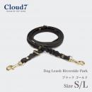 【Cloud7 クラウドセブン】ドッグリーシュリバーサイドパーク S,L サイズ ブラック ゴールド Dog Leash Riverside Park 犬用リード 革 レザー 海外直輸入