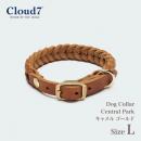 首輪 犬用 革 Cloud7 クラウド7 カラー セントラルパーク キャメル ゴールド Lサイズ Dog Collar Central Park Camel Gold