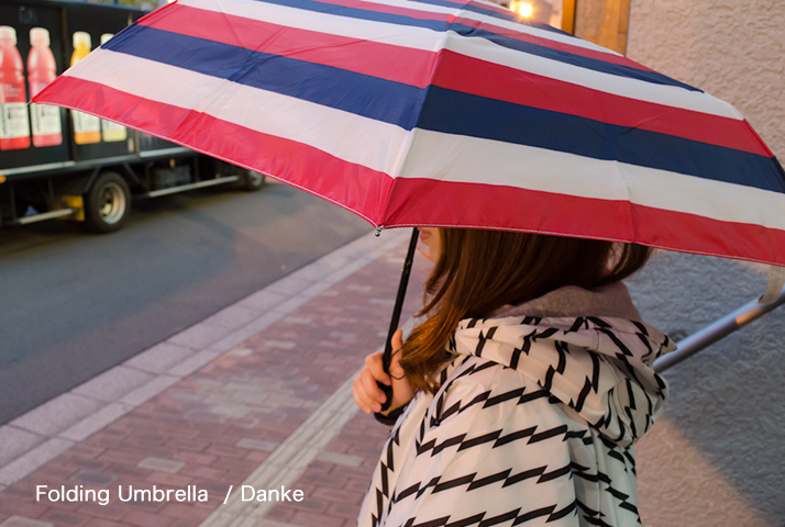 Folding Umbrella 雨の日も晴れの日も使える　Danke 折りたたみ傘