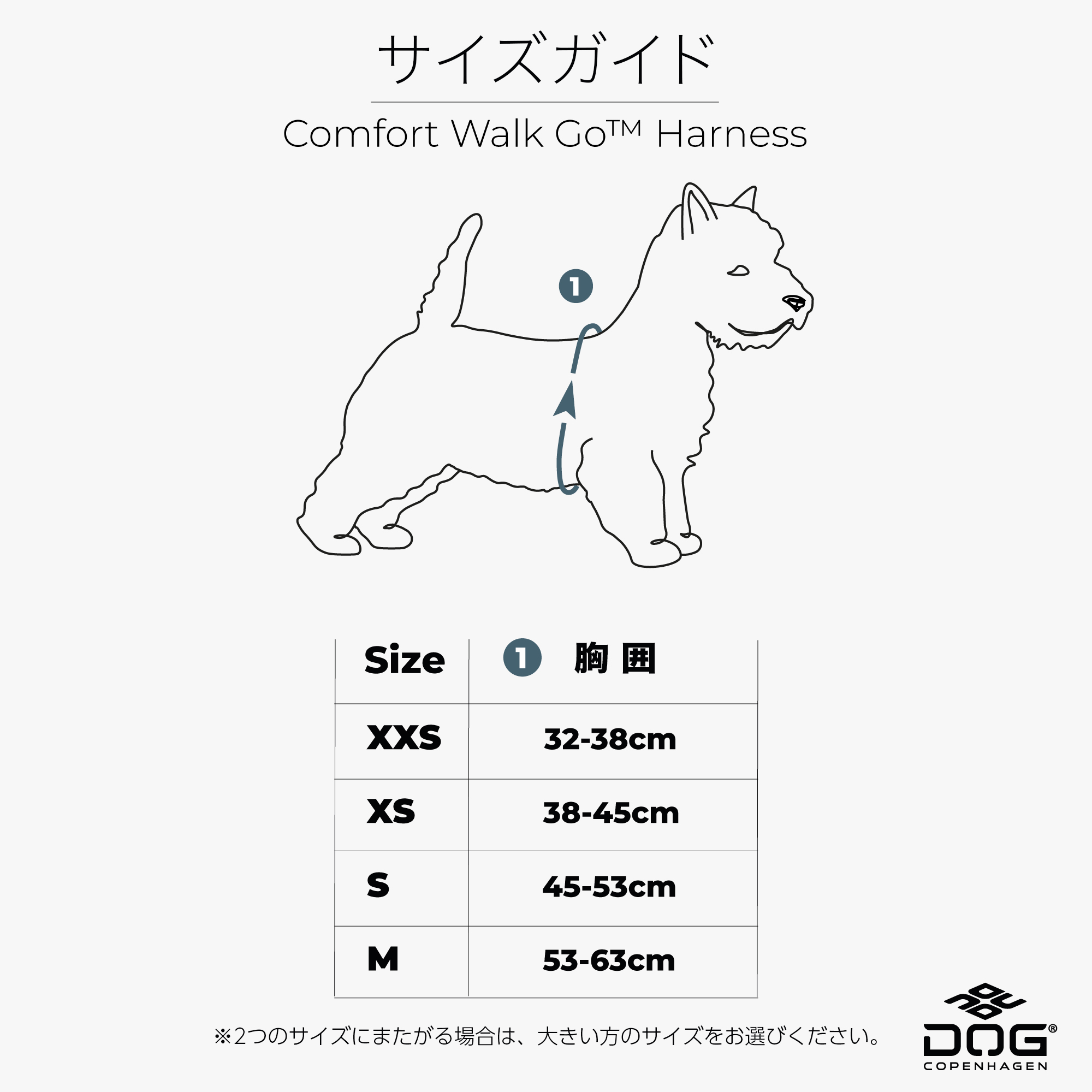 ドッグコペンハーゲン サイズの図り方